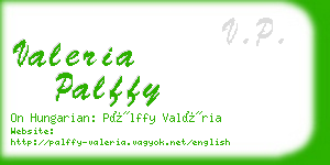 valeria palffy business card